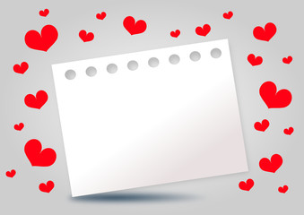 Valentine's letter illustration