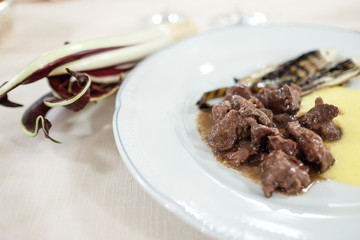 Meat with Radicchio
