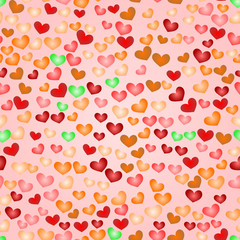 Valentine seamless background of hearts.