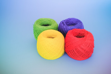 colorful yarn with filter effect retro vintage style