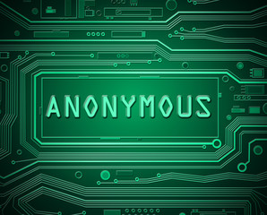 Anonymous technology concept.