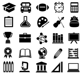 Education, School, Icons, Silhouettes - 101050883