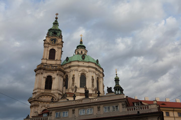 Fototapeta na wymiar Saint Nicholas' Church at Mala Strana in Prague, Czech Republic
