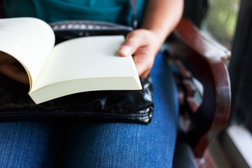 Book on lap