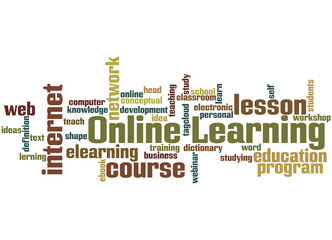 Online Learning, word cloud concept 5