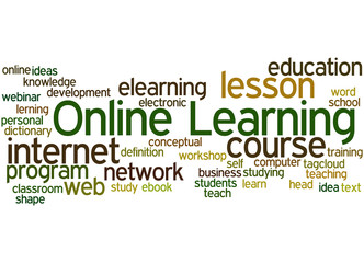 Online Learning, word cloud concept 7