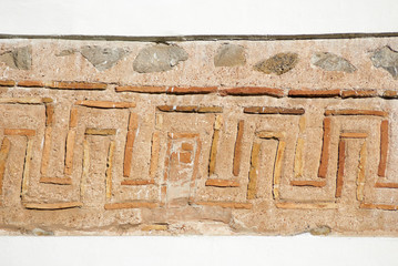 A fragment of ancient masonry church in Chernigov. Ukraine