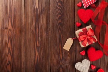 Valentines day background with hearts