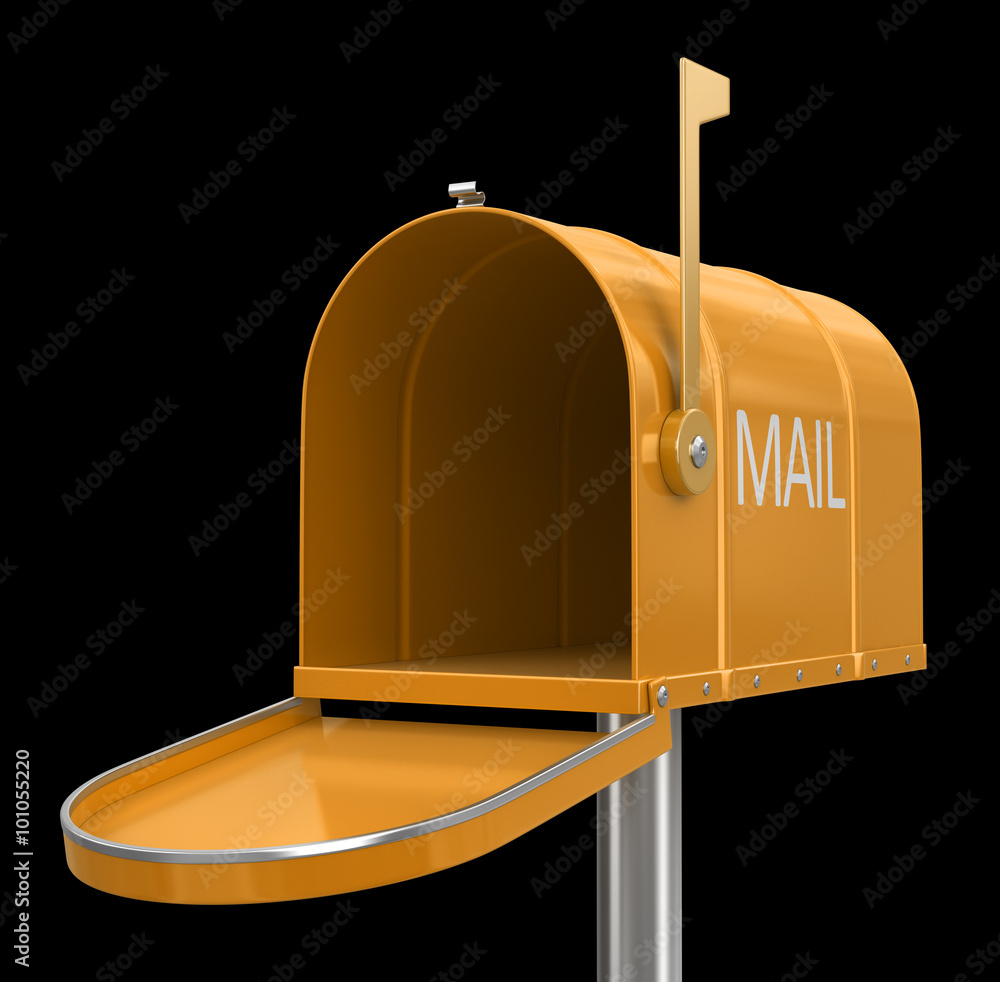Poster open mailbox. image with clipping path