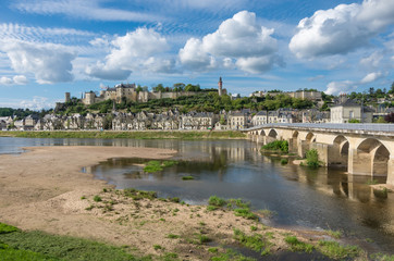 Fototapeta na wymiar Chinon castle. Loire valley
