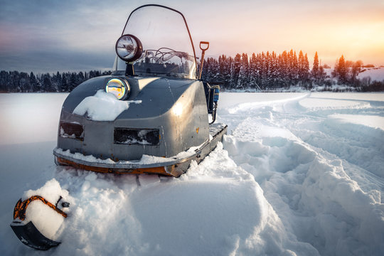 Old Snowmobile