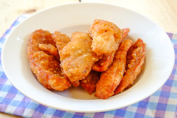 Thai snack sweetened fried banana fritters