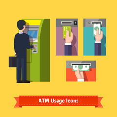 Naklejka na ściany i meble ATM machine deposit