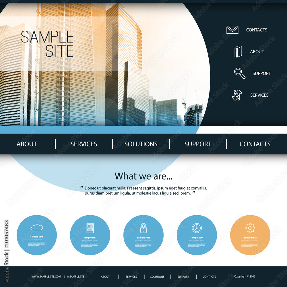 Poster website design for your business with skyscraper background