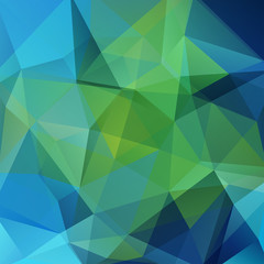Background of geometric shapes. Colorful mosaic pattern. Vector EPS 10. Vector illustration. Green, blue colors.