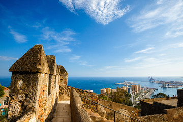 View of Malaga port, Spain