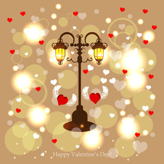 Street lamp in lights