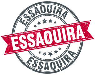 Essaouira red round grunge vintage ribbon stamp