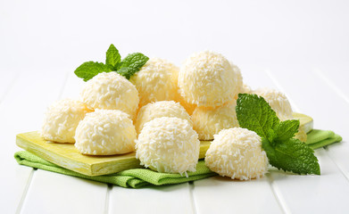 White Chocolate and Coconut Truffles