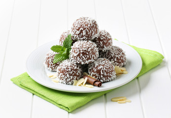 Chocolate coconut balls