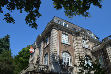Old authentic house of children museum in summer in city center of Brussels