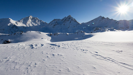 Fototapeta premium Austrian Alps in Winter