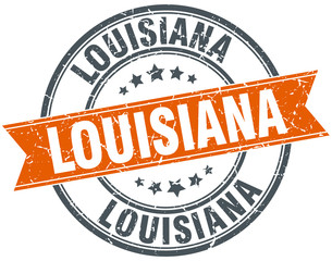 Obraz premium Louisiana red round grunge vintage ribbon stamp