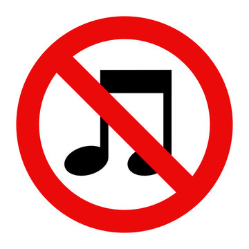 recommend clip art: No music sign