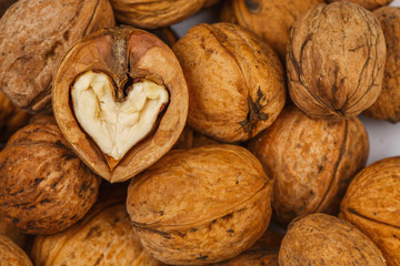 Walnut heart shaped