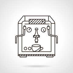 Classic coffee machine flat line style vector icon