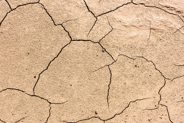 details of a dried cracked seabed