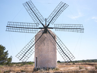 Fototapeta na wymiar Old Windmill in La Mola