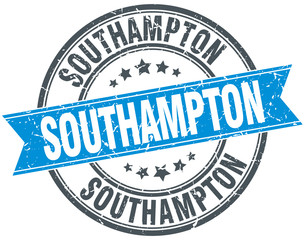 Fototapeta premium Southampton blue round grunge vintage ribbon stamp
