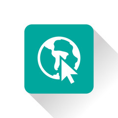 Go to web, globe web icon. Vector design