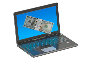 Naklejka premium Online money concept