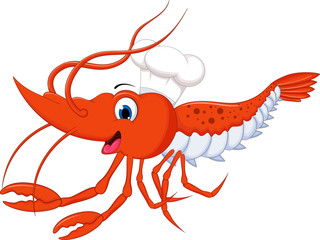 Cute shrimp cartoon