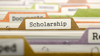 File Folder Labeled as Scholarship.