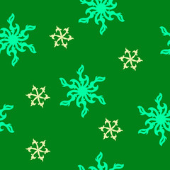 Abstract seamless light green pattern on a green background
