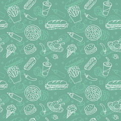 Fast Food Seamless Pattern