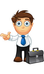 Blue Tie Business Man Character