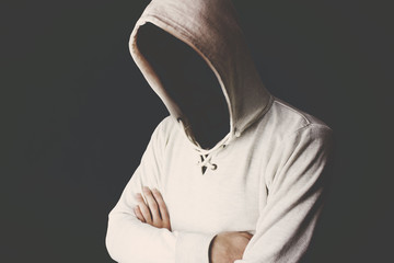 unknown and unrecognizable person