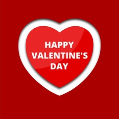Happy Valentine's day red heart