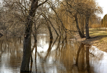 Mukhavets river in Brest. Brest