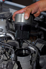 replacement of oil filter