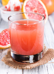 Glass with Grapefruit Juice