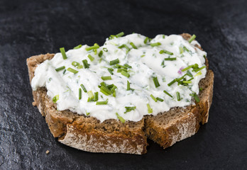 Slice of Bread with Herb Curd
