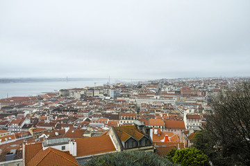 Fototapeta na wymiar aerielview of lisbon