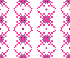 seamless geometric pattern in pink and lilac shades