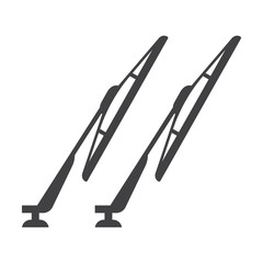 car wiper black simple icon on white background for web