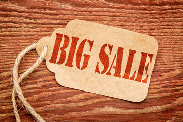 big sale sign  on a price tag